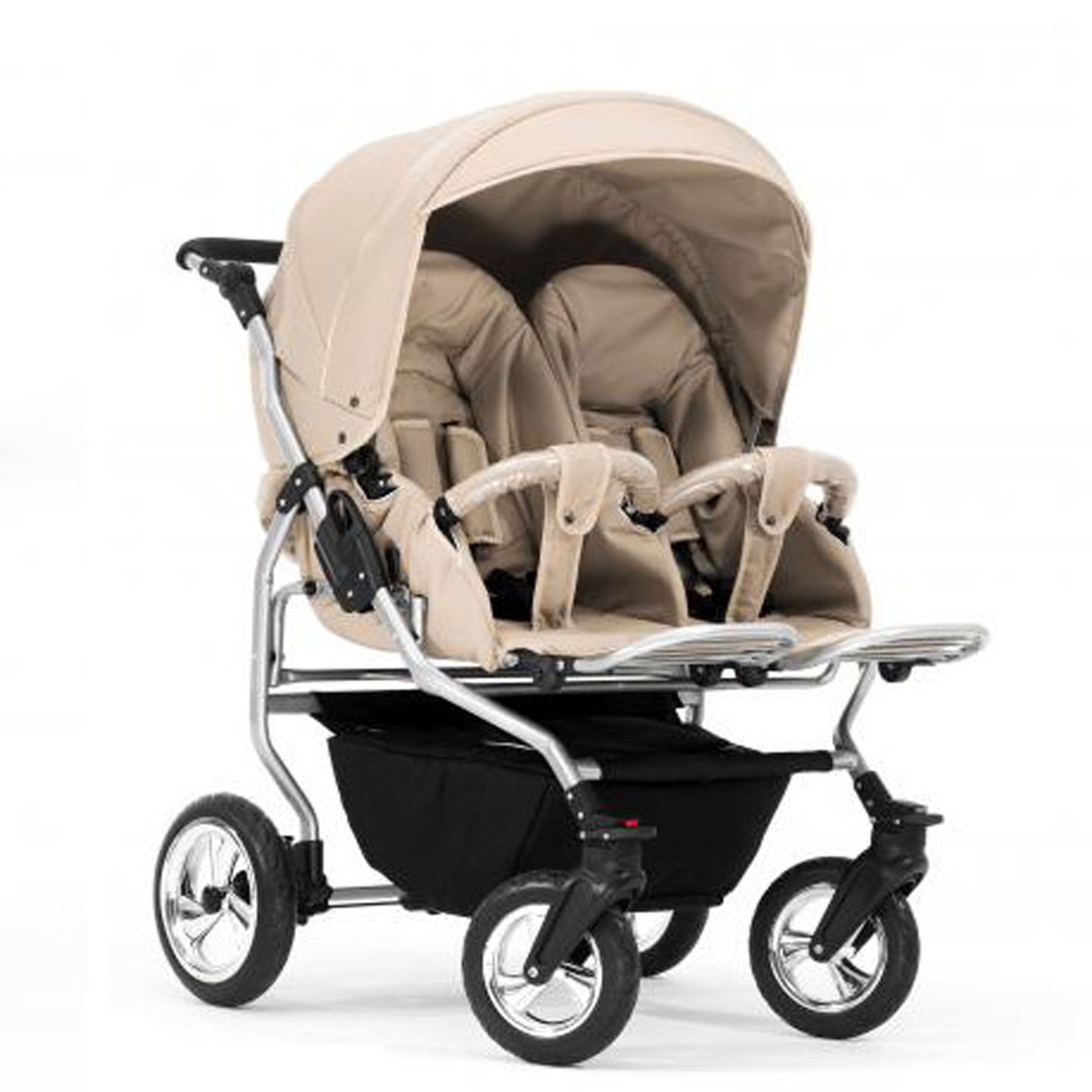 BabyMerc Zwillingswagen Duo 2 in 1 inkl. Sportsitze und umfangreichen Zubehör in 20 Farben