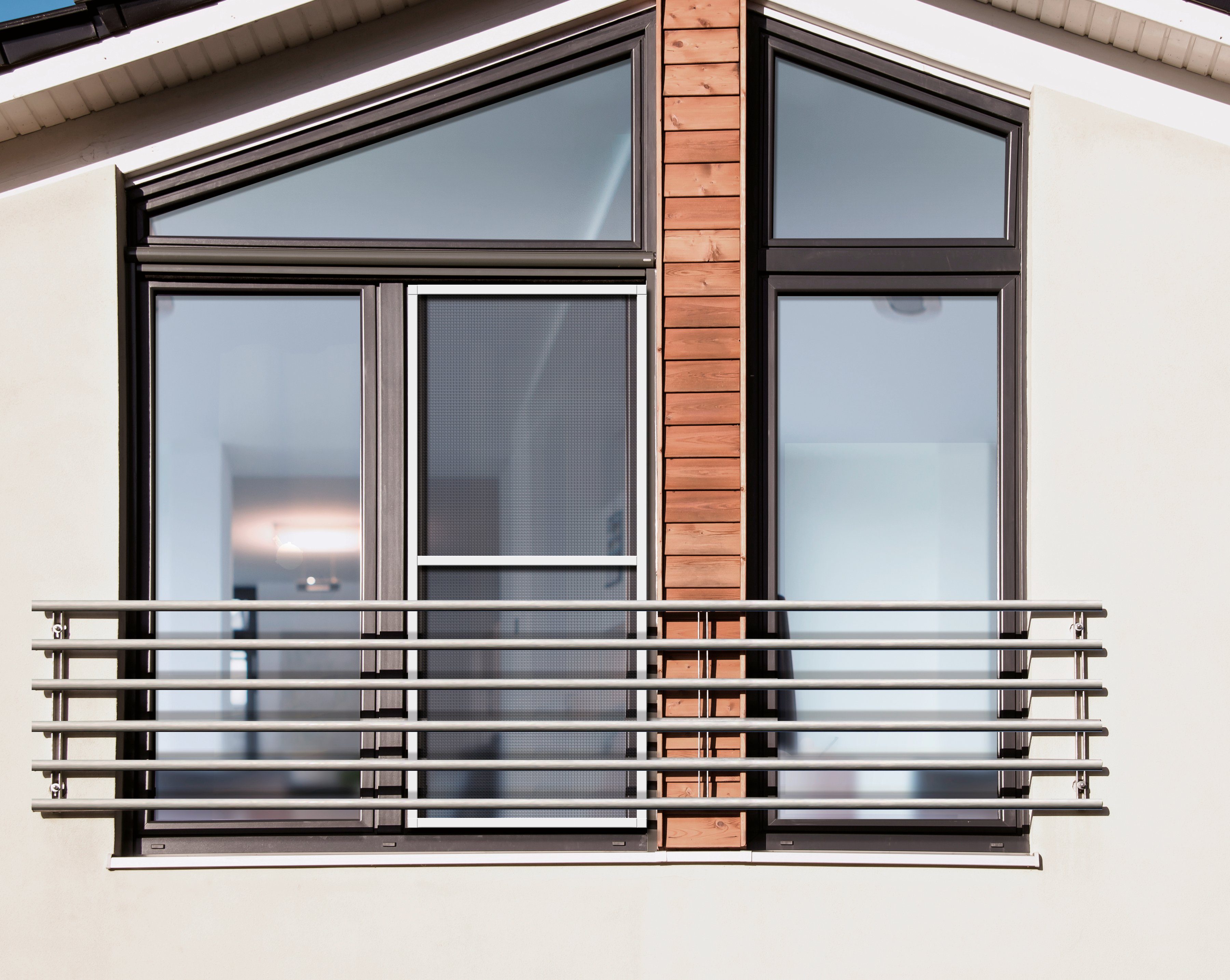SCHELLENBERG Insektenschutz-Fensterrahmen Premium für bodentiefe Fenster, Fliegengitter mit Rahmen aus Aluminium, 120 x 240 cm, weiß, 70044