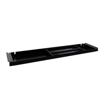 boho office® Schublade, Schubladenauszug mit Utensilien-Einsatz in schwarz im Maß 85 x 18,5 cm