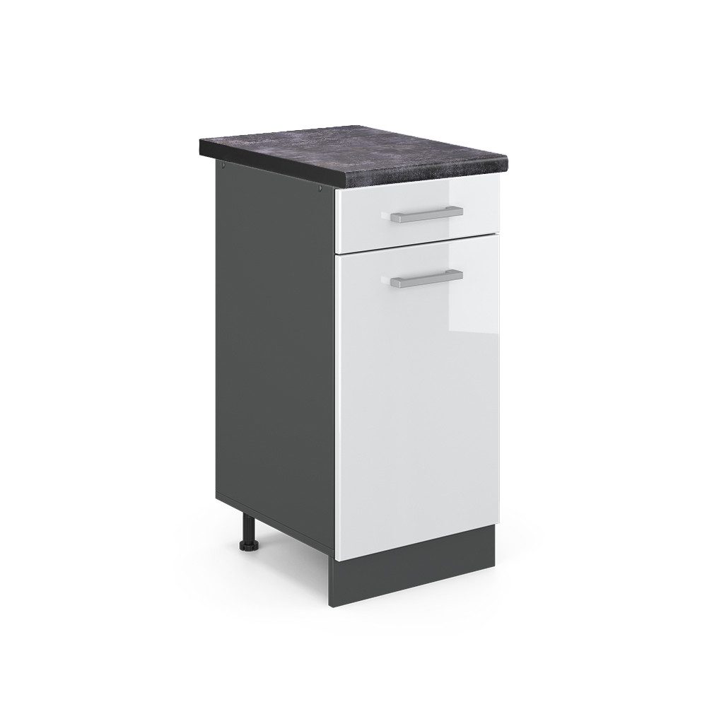Vicco Unterschrank R-Line, Weiß Hochglanz/Anthrazit, 40 günstig online kaufen