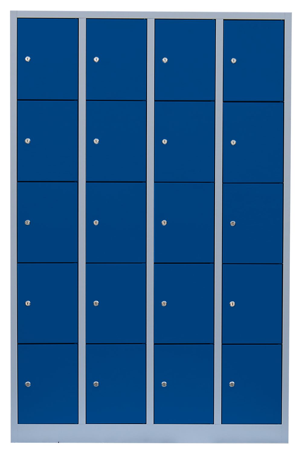 Steelboxx Fächerschrank Schließfachschrank - 4 Abteile - 20 Fächer - 1800 x 1170 x 500 mm (1-St) Komplett verschweißt und montiert - keine Montage erforderlich
