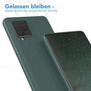 EAZY CASE Handyhülle TPU Hülle für Samsung Galaxy A42 5G 6,6 Zoll, Silikon Schutzhülle mit Kameraschutz kratzfest bumper Grün / Nachtgrün
