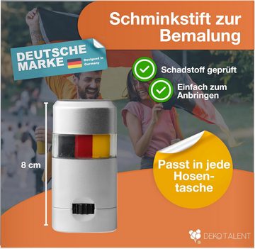 TK Gruppe Schminkstift 3x Fan-Schminke Deutschland - Schminkstift Fanartikel Fußball EM WM (Set, 3-tlg), Leicht abwaschbar