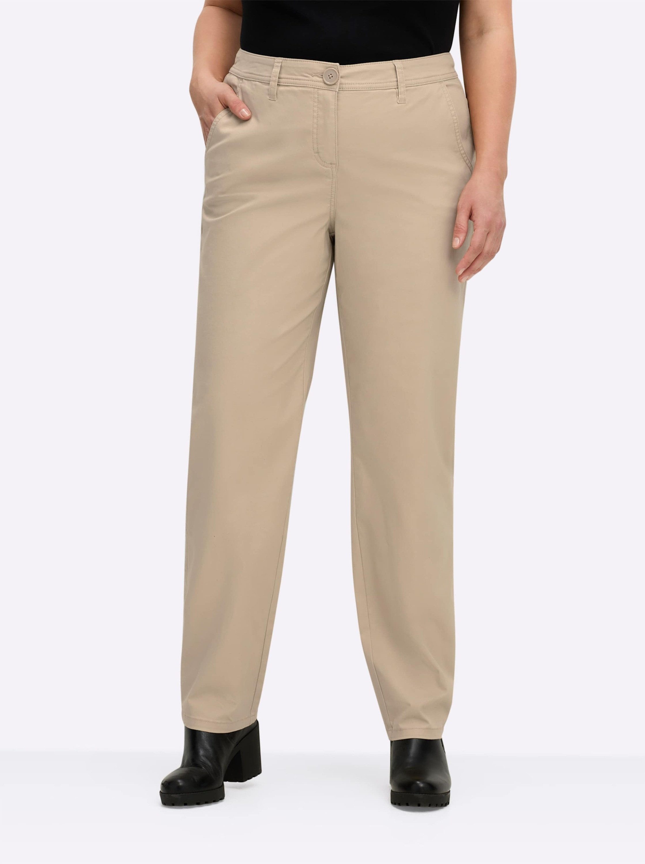 Sheego Jerseyhose Chino-Hose