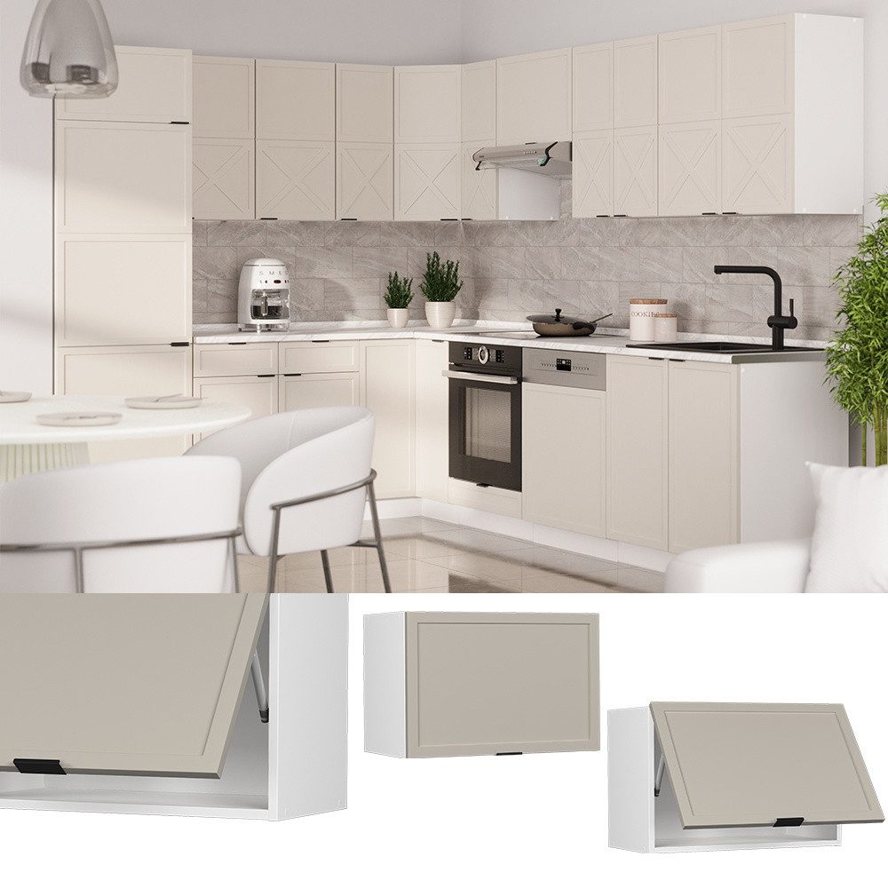 Vicco Hängeschrank Fame-Line, GrauBeige/Weiß, 60 cm Flach (1-St)