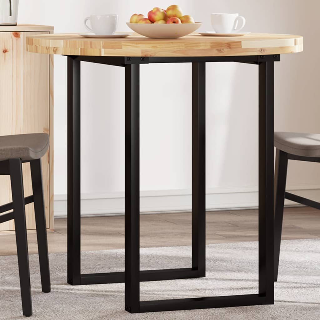 vidaXL Tischplatte Tischplatte Rund Ø80x4 cm Massivholz (1 St)