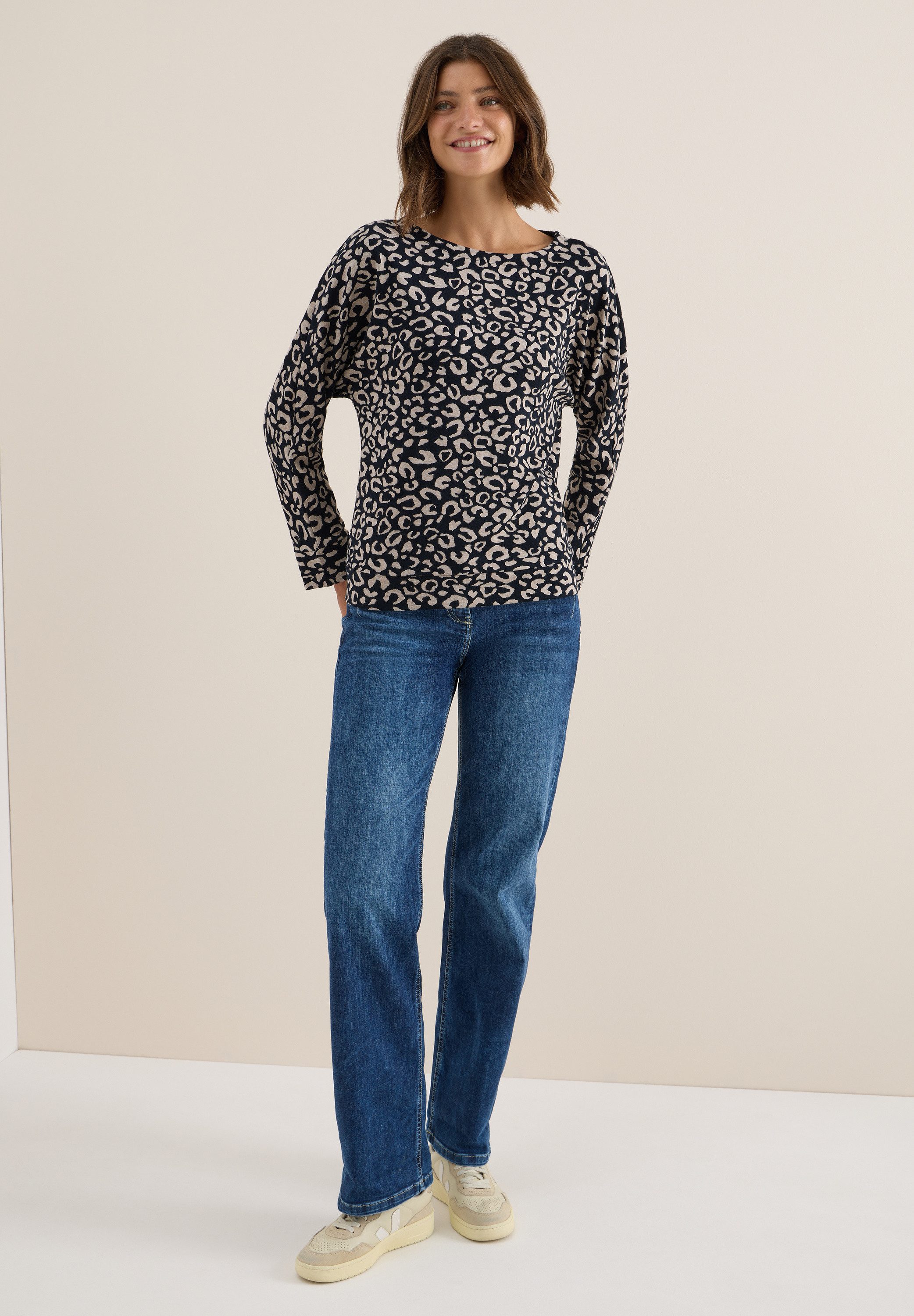 CECIL Langarmshirt im Leo Design