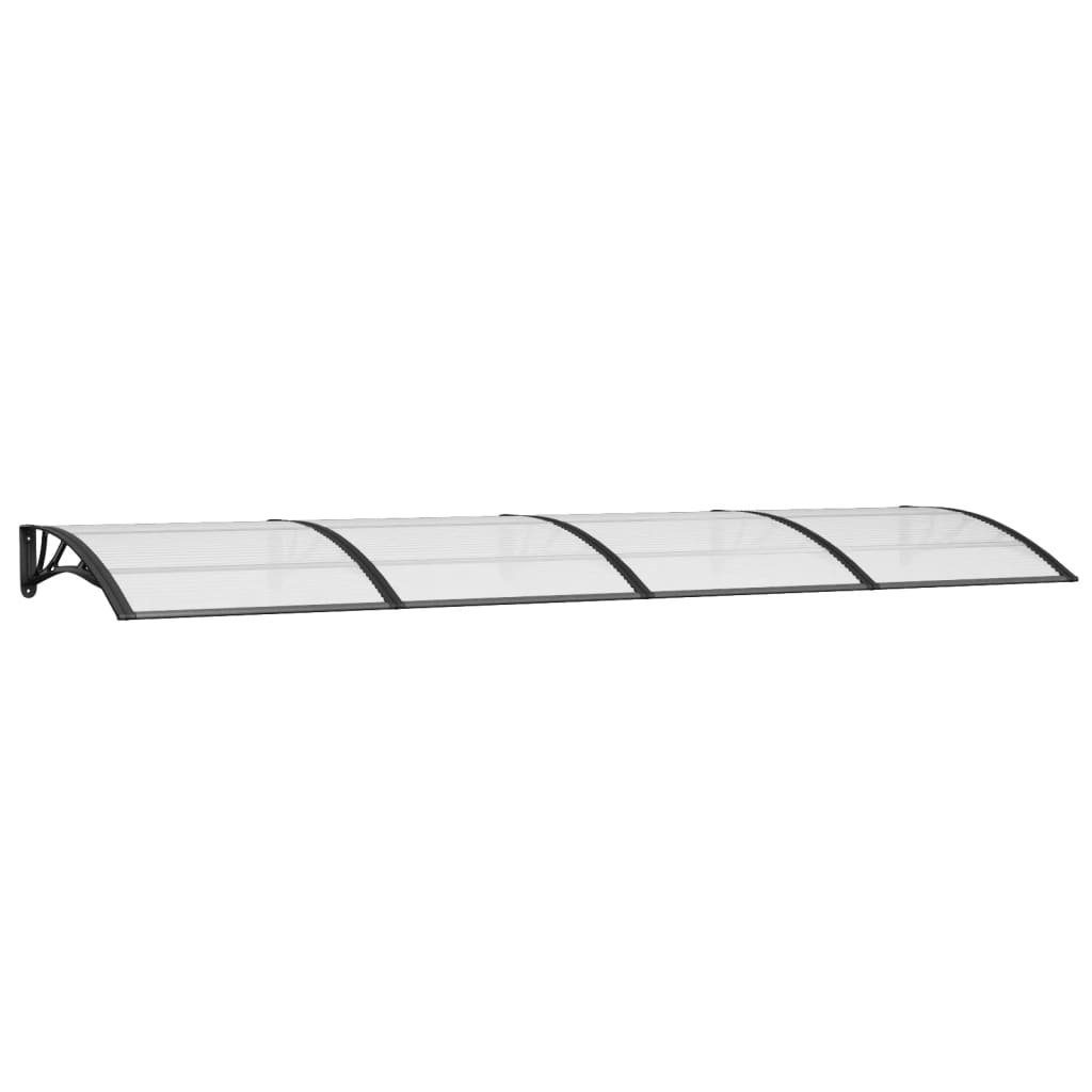 vidaXL Vordach 350 x 100 cm Türvordach Schwarz 350x100 cm Polycarbonat