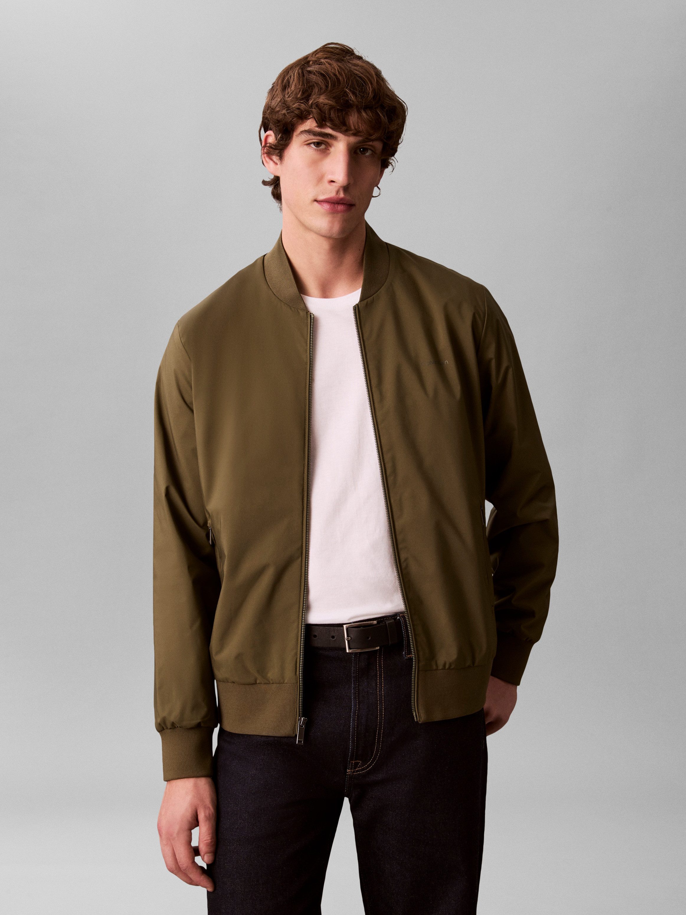 Calvin Klein Bomberjacke Regular fit, mit Rundhalsausschnitt
