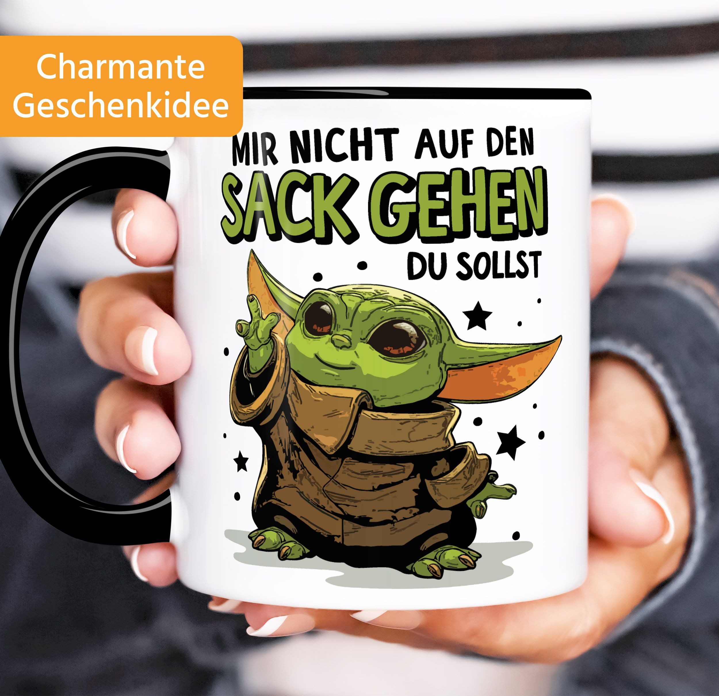 MoonWorks Tasse Kaffee-Tasse mit Spruch Mir nicht auf den Sack gehen du sollst Baby, Keramik