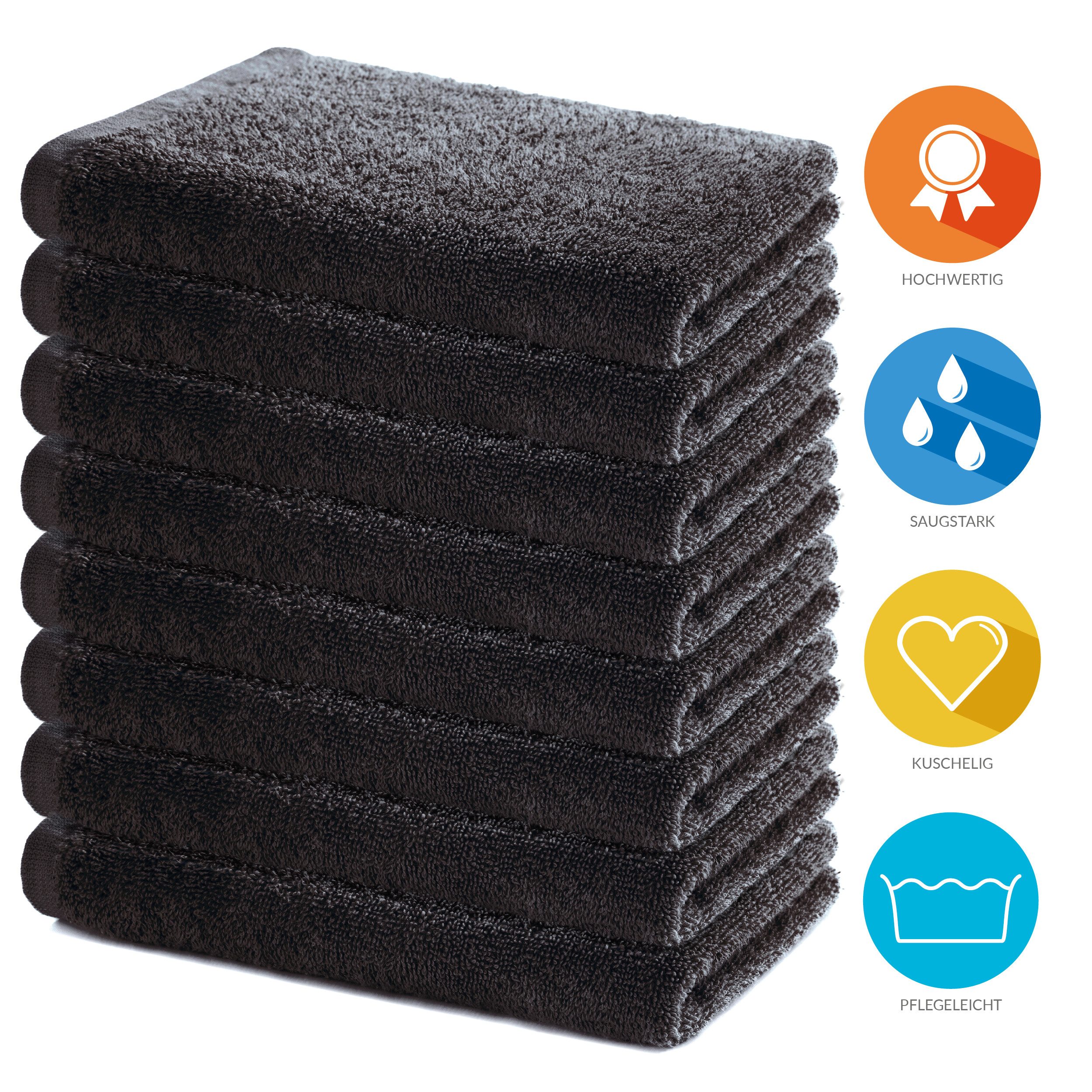 Lavea Handtücher Sydney Set Handtuch oder Duschtuch, (8-St), 500 g/m² Frottier, weich & saugstark, pflegeleicht