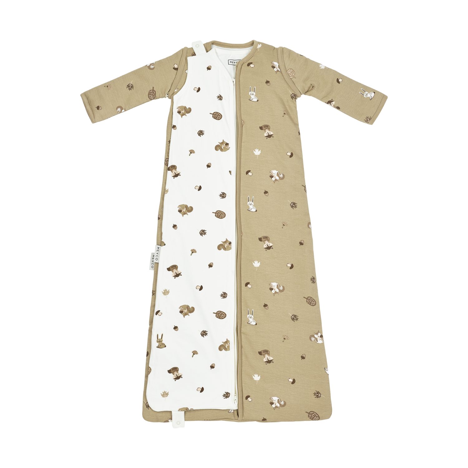 Meyco Baby Babyschlafsack Forest Animals Sand (1 tlg), one size