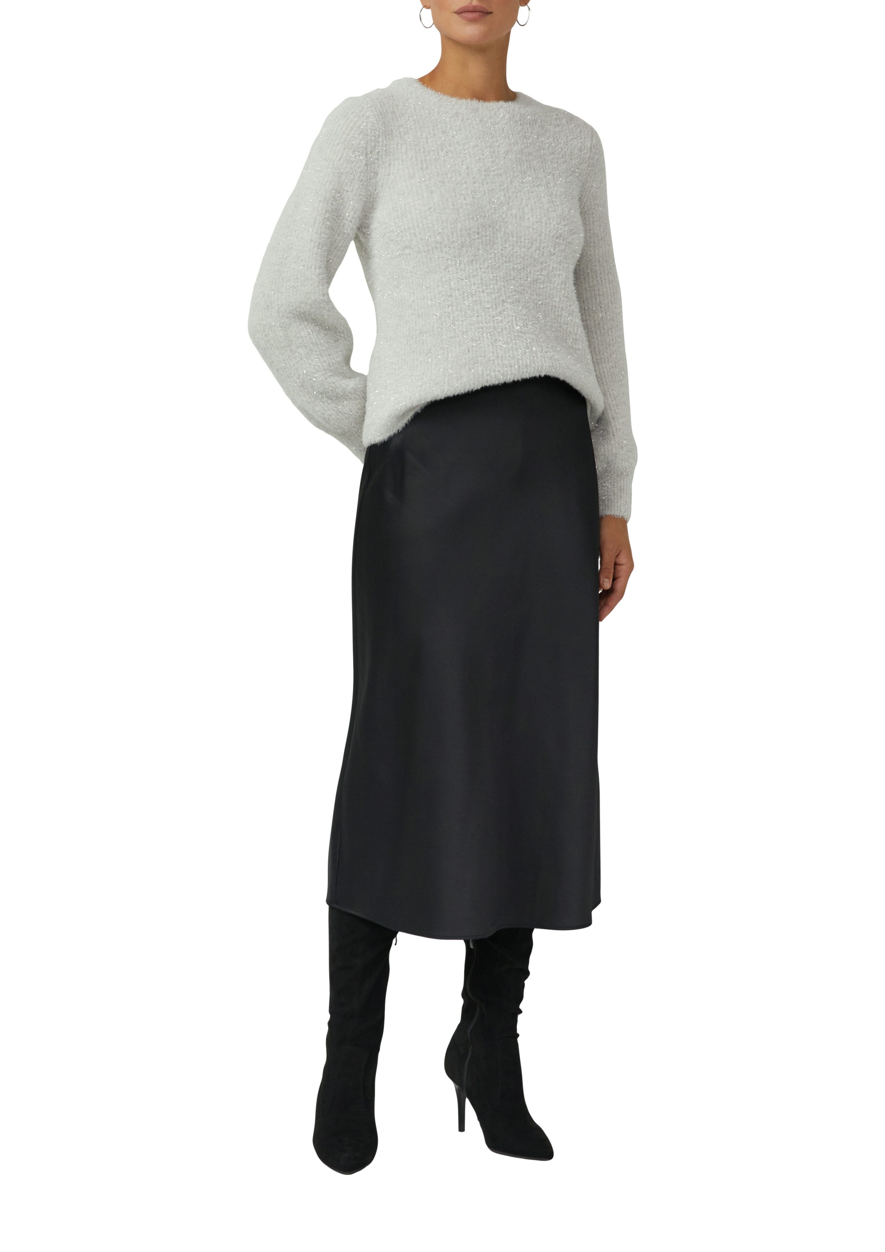 s.Oliver BLACK LABEL Strickpullover mit Rippbündchen günstig online kaufen