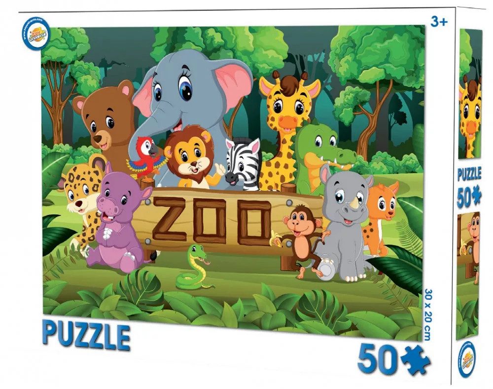 Tinisu Puzzle Tiere Kinder Puzzle Tiergarten mit 50 Teilen, Puzzleteile