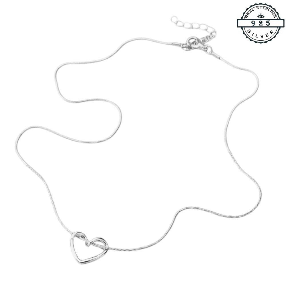Taffstyle Herzkette Halskette aus 925 Sterling Silber für Damen mit Infinity Herz Anhänger (Edle Halskette mit verschlungenem Herzanhänger – perfekte Geschenkidee)