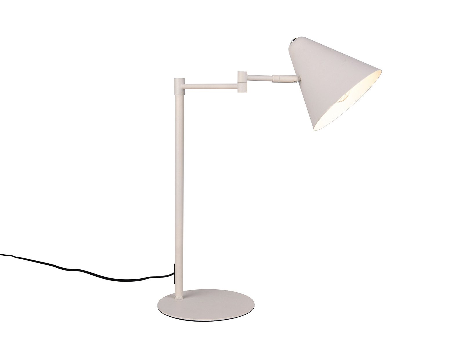 TRIO Leuchten LED Schreibtischlampe mit Schwenkarm & E14 LED, Höhe 50,5cm, dimmbar, LED wechselbar, Warmweiß, große Nacht-Tischlampe, Retro Leselampe