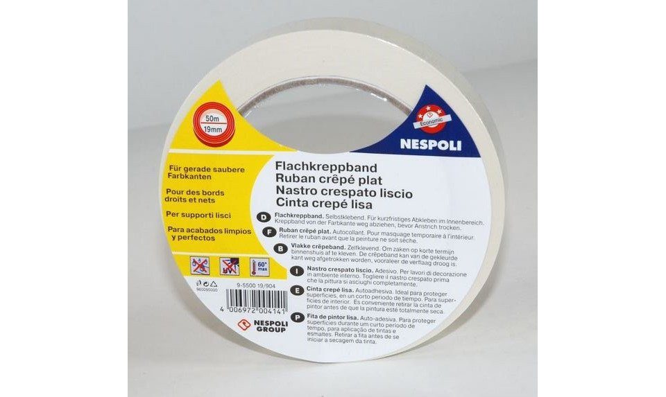 Nespoli Kreppband Nespoli Flachkreppband 19 mm x 50 m