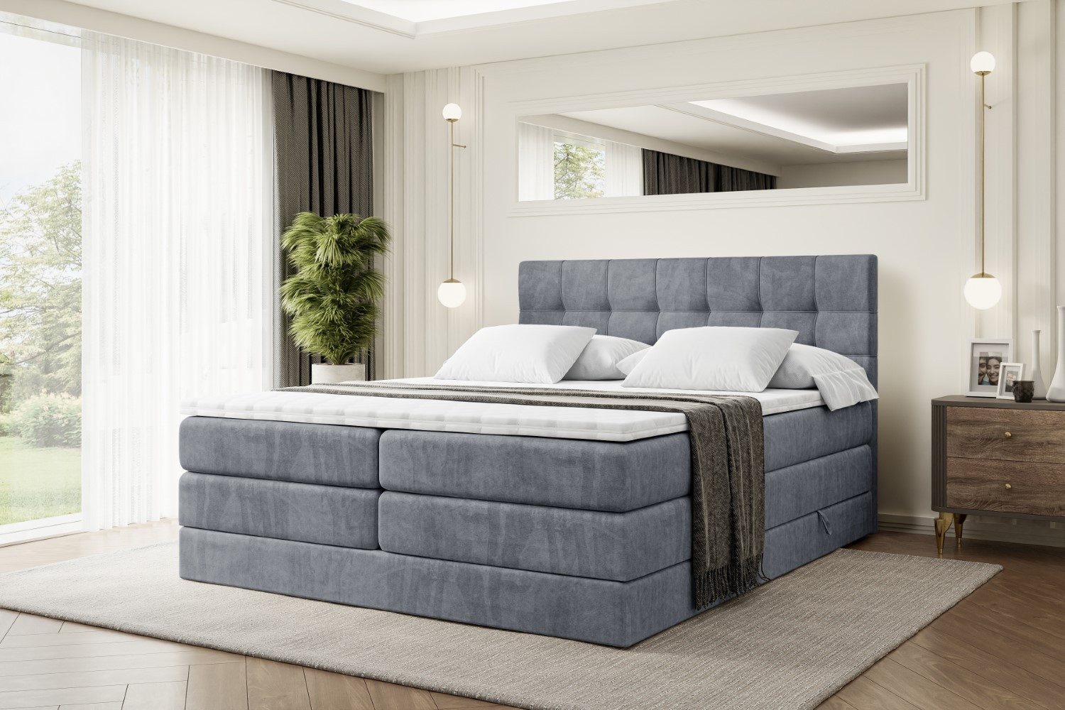 ALTDECOR Boxspringbett BERO KING (Multipocket-Matratze H4 günstig online kaufen