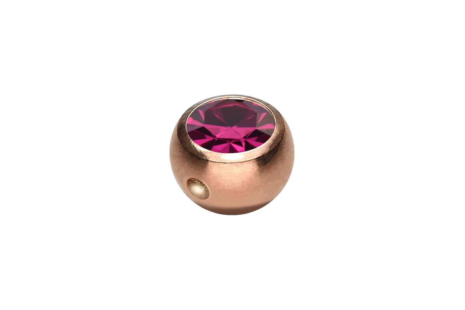 PIERCINGLINE Piercing-Set Chirurgenstahl Klemmkugel KRISTALL (Klemm-Aufsätze, 1-tlg)