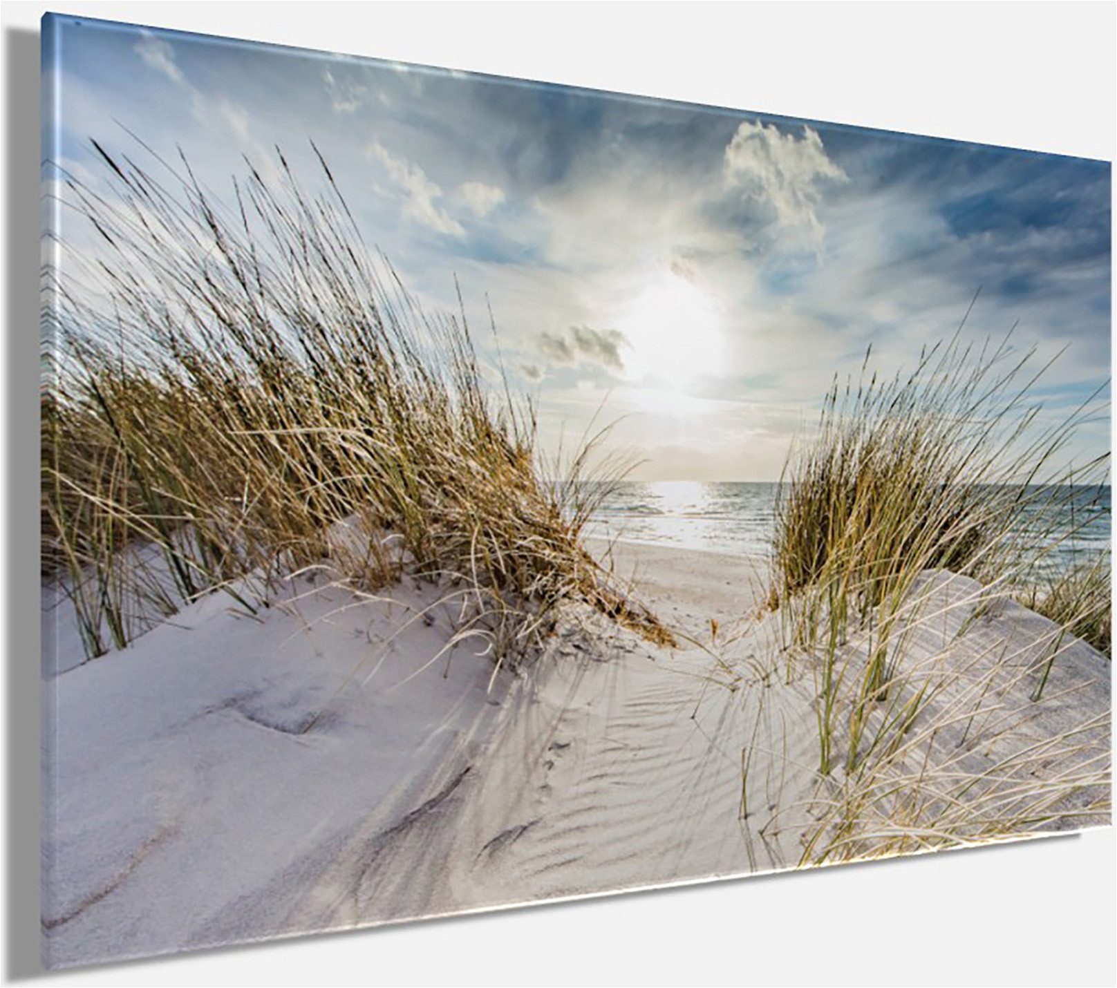 Bönninghoff Leinwandbild Wandbild STRAND DÜNE 78x118 cm – Leinwandbild Keilrahmen Deko modern, Bilder vom Sonnenuntergang & -aufgang, Landschaft, Landschaften,  – Bild 3 von 5