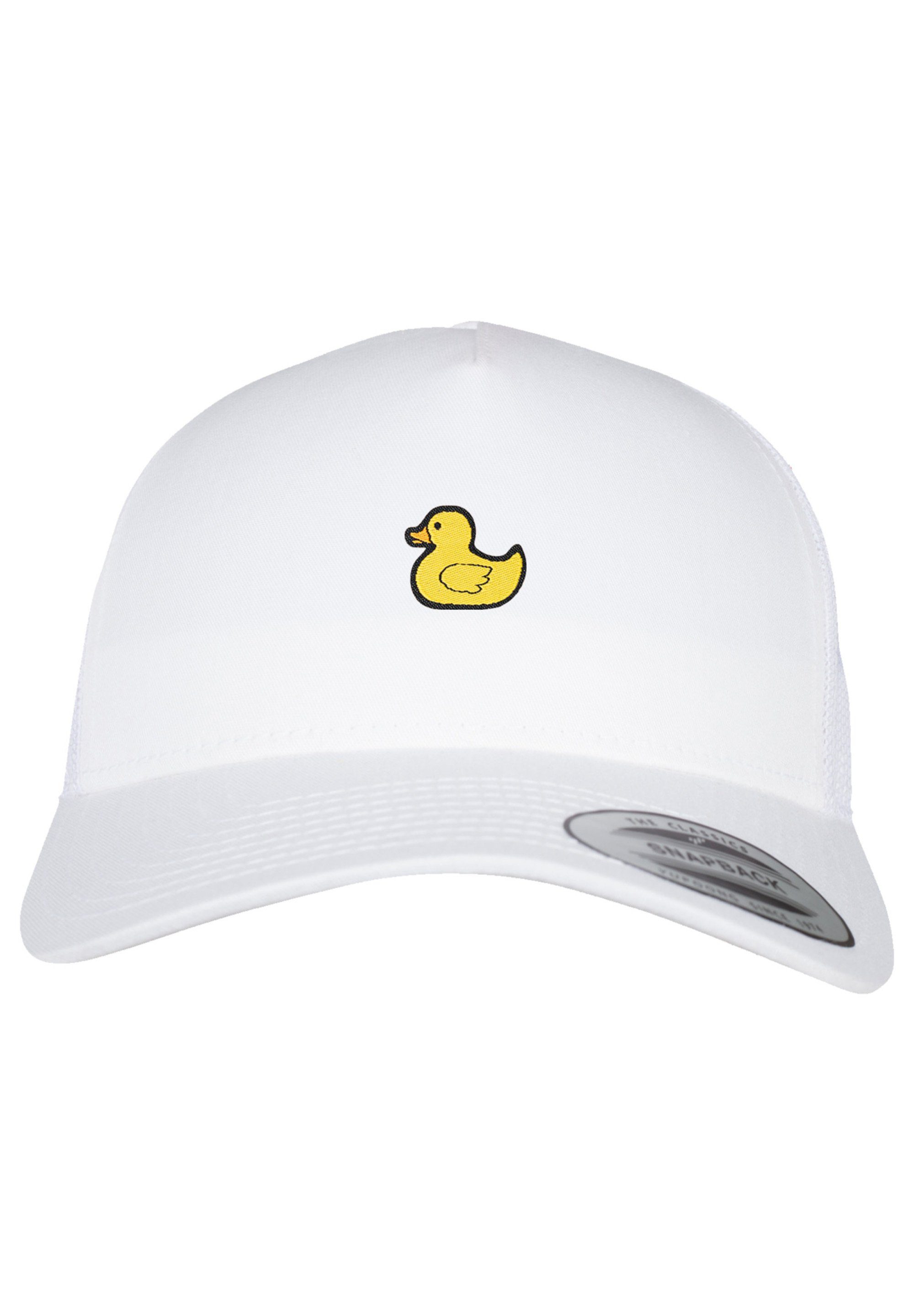 Retro Schirmmütze F4NT4STIC Trucker Cap weiß Duck Print