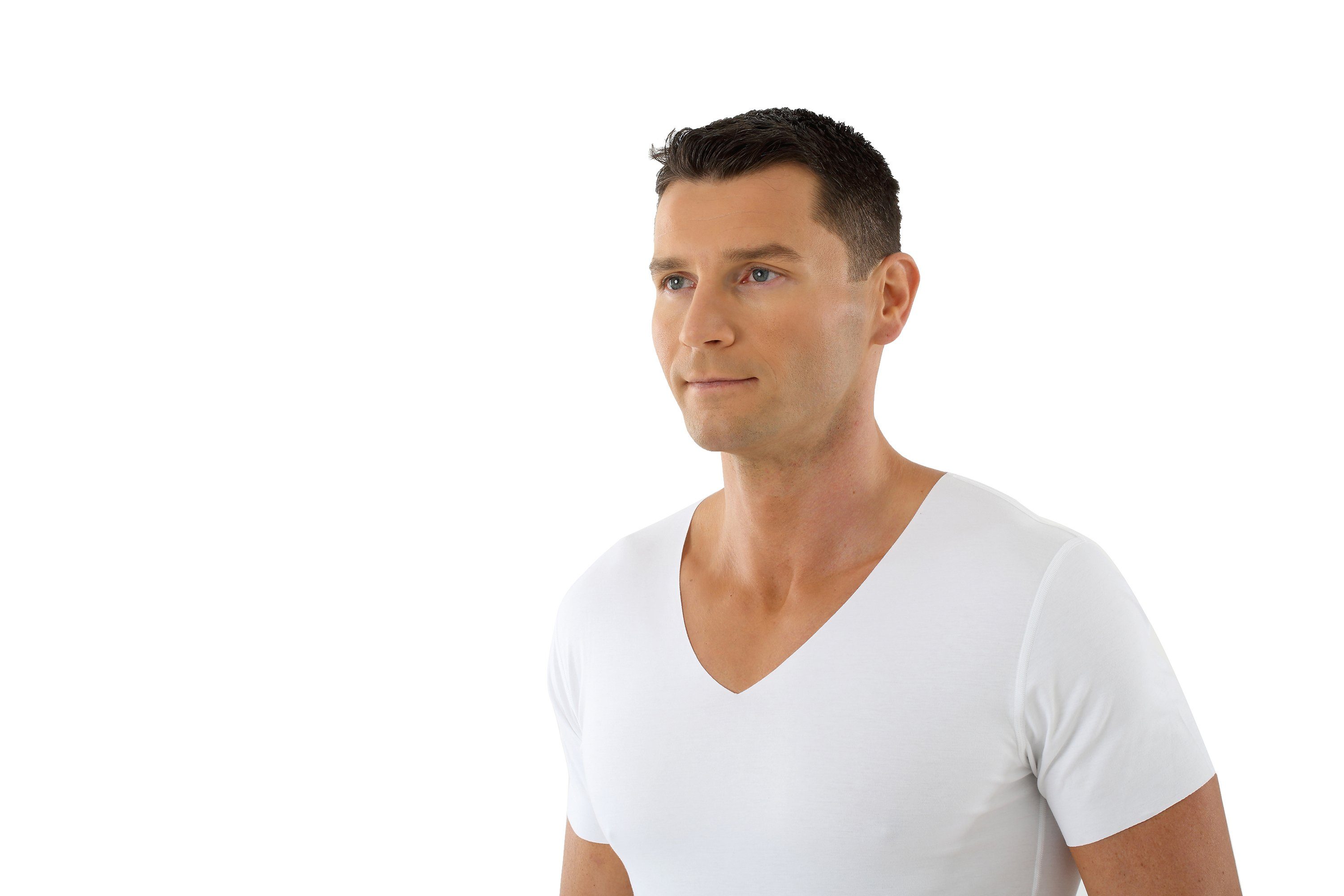 Albert Kreuz Unterhemd Lasercut ohne Saum V-Neck Kurzarm (kein Set, kein Set)