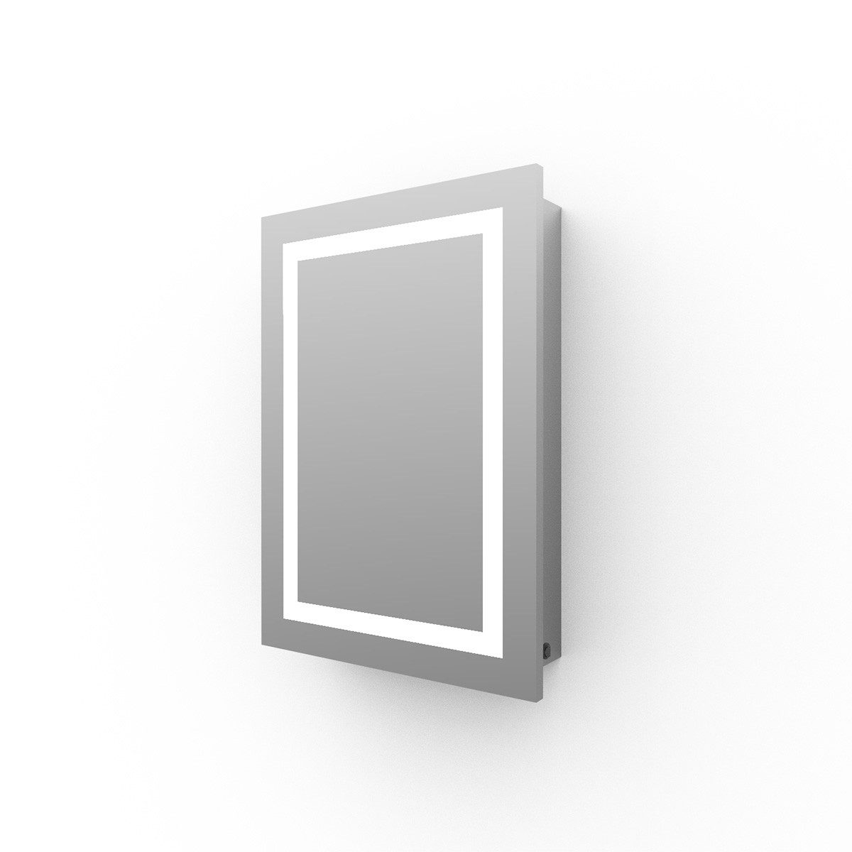 SONNI Badezimmerspiegelschrank Schiebetür Spiegelschrank bad mit beleuchtung 50 x 70 cm LED Licht Wandregal Hängeschrank Wandboard Schrank Regal Vitrine Badschrank