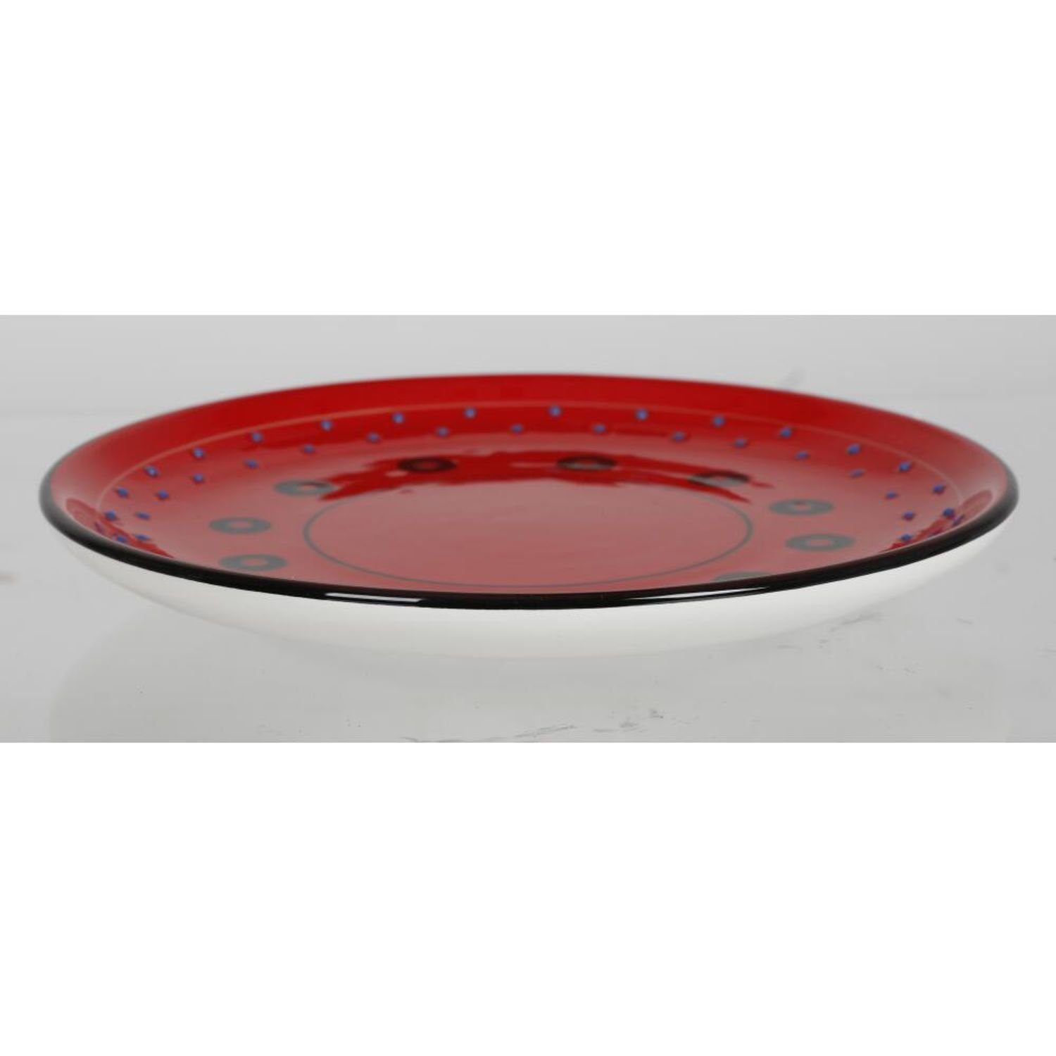 Tapas Geschirr S Teller 6x Teller BURI 20cm Keramik ø Küchen Tisch Rot Design Rund