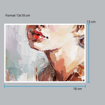 wandmotiv24 Poster Malerei, Frau, Lippen, Kunst & Gemälde (1 St), Wandbild, Wanddeko, Poster in versch. Größen