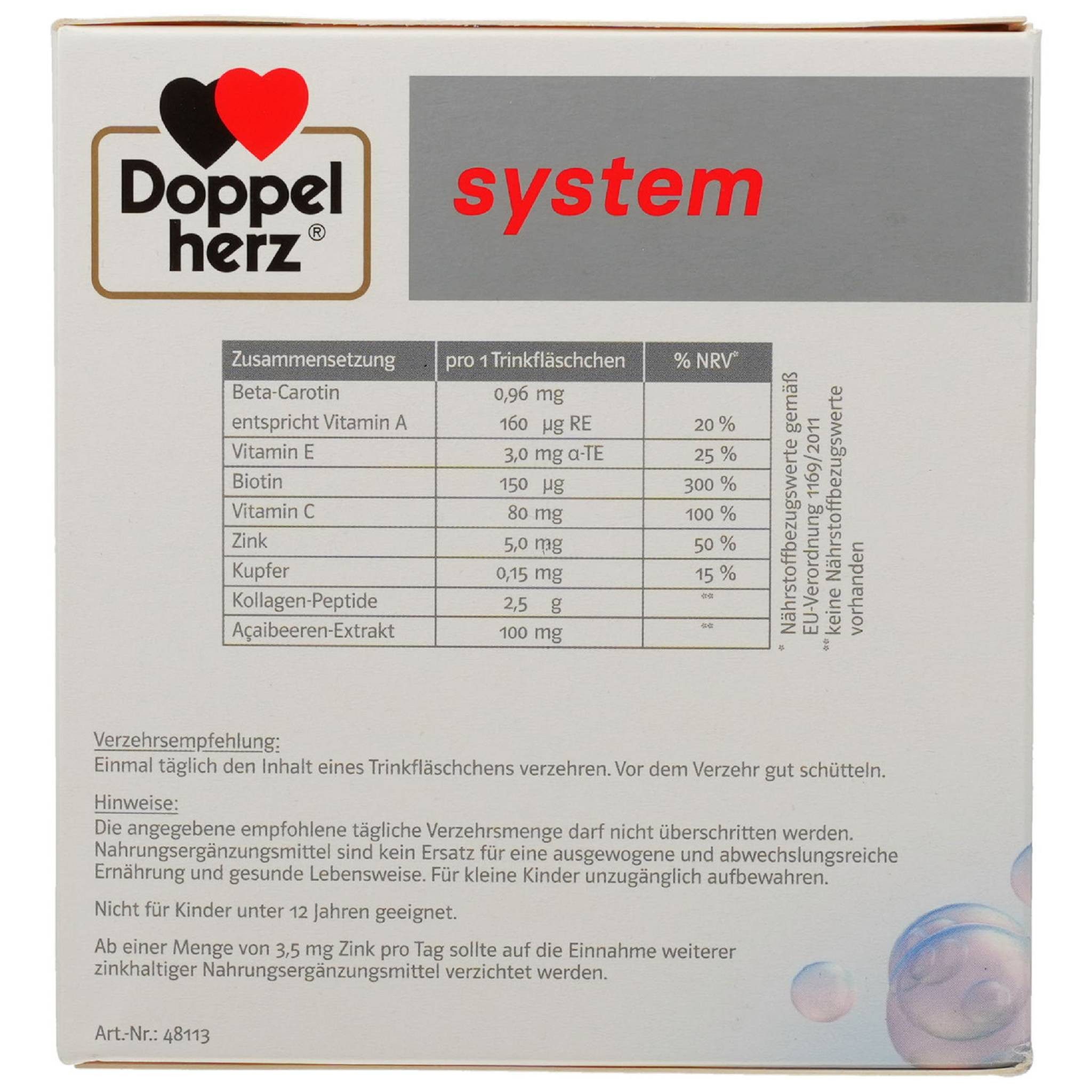 Doppelherz Kollagen Beauty system Trinkfläschchen 30St PZN 13332904 Trnikfläschchen