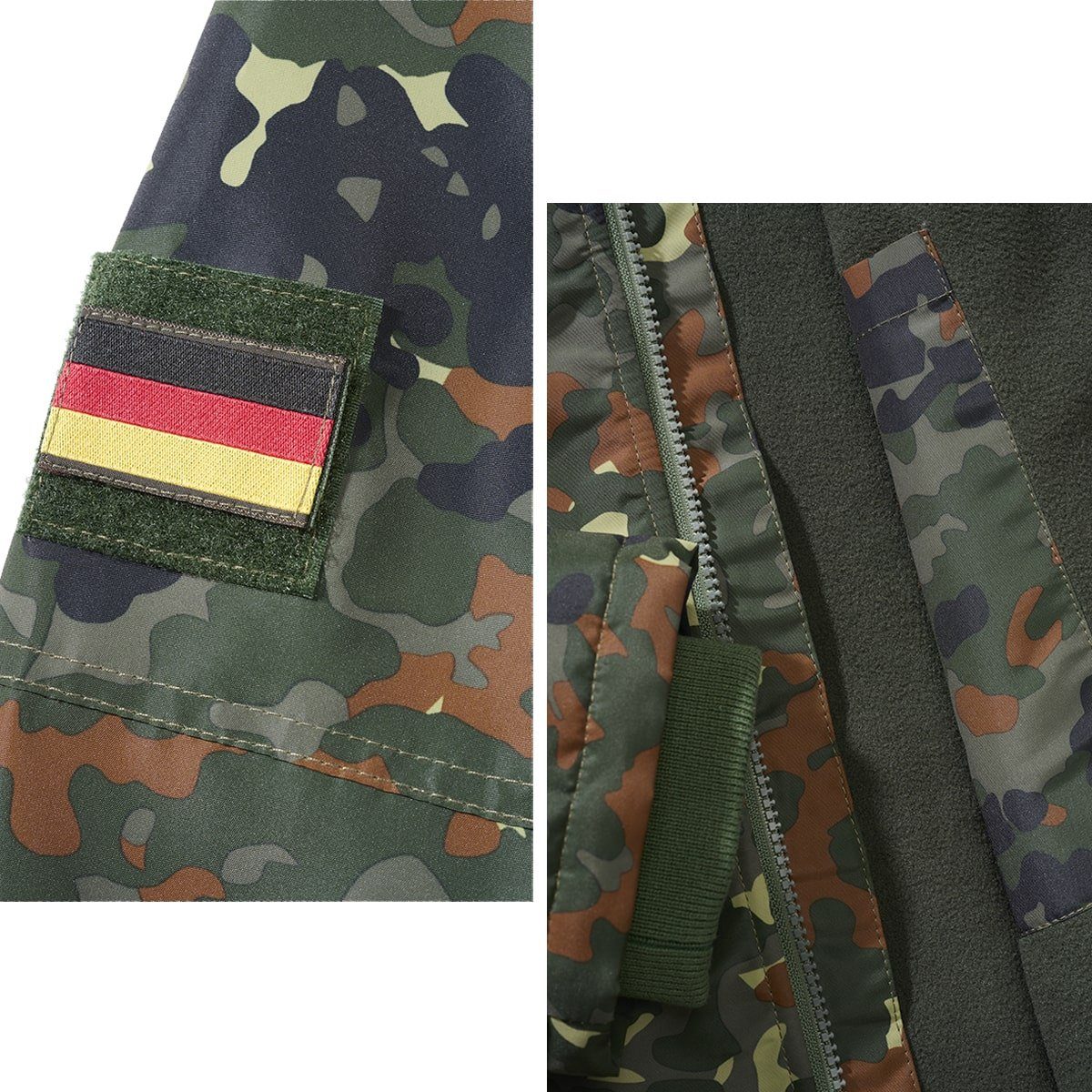 BWuM Windbreaker BWuM Tactical Windbreaker Zipper Fleece + Patch & Flaggen günstig online kaufen