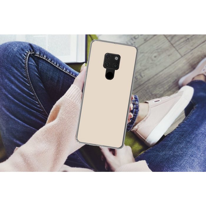 MuchoWow Handyhülle Hell - Beige - Farbe - Unifarben Phone Case Handyhülle Huawei Mate 20 Silikon Schutzhülle RV10733