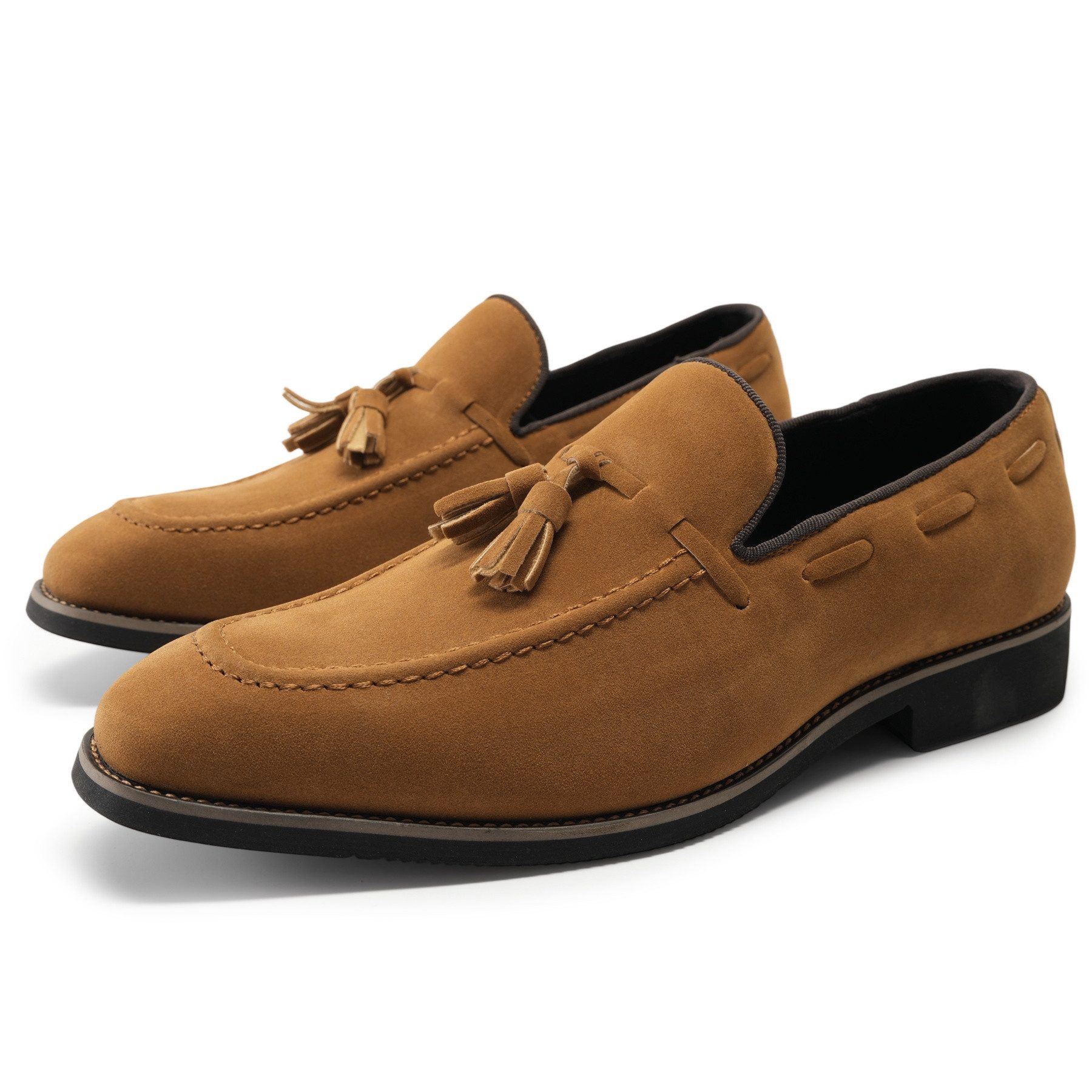 Allthemen Loafer mit Quasten Slipper Seuede Loafer Spitze Zehenbereich günstig online kaufen