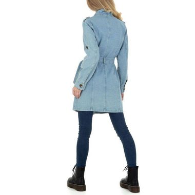 Ital-Design Trenchcoat »Damen Freizeit« Jeansstoff Trenchcoat in Blau