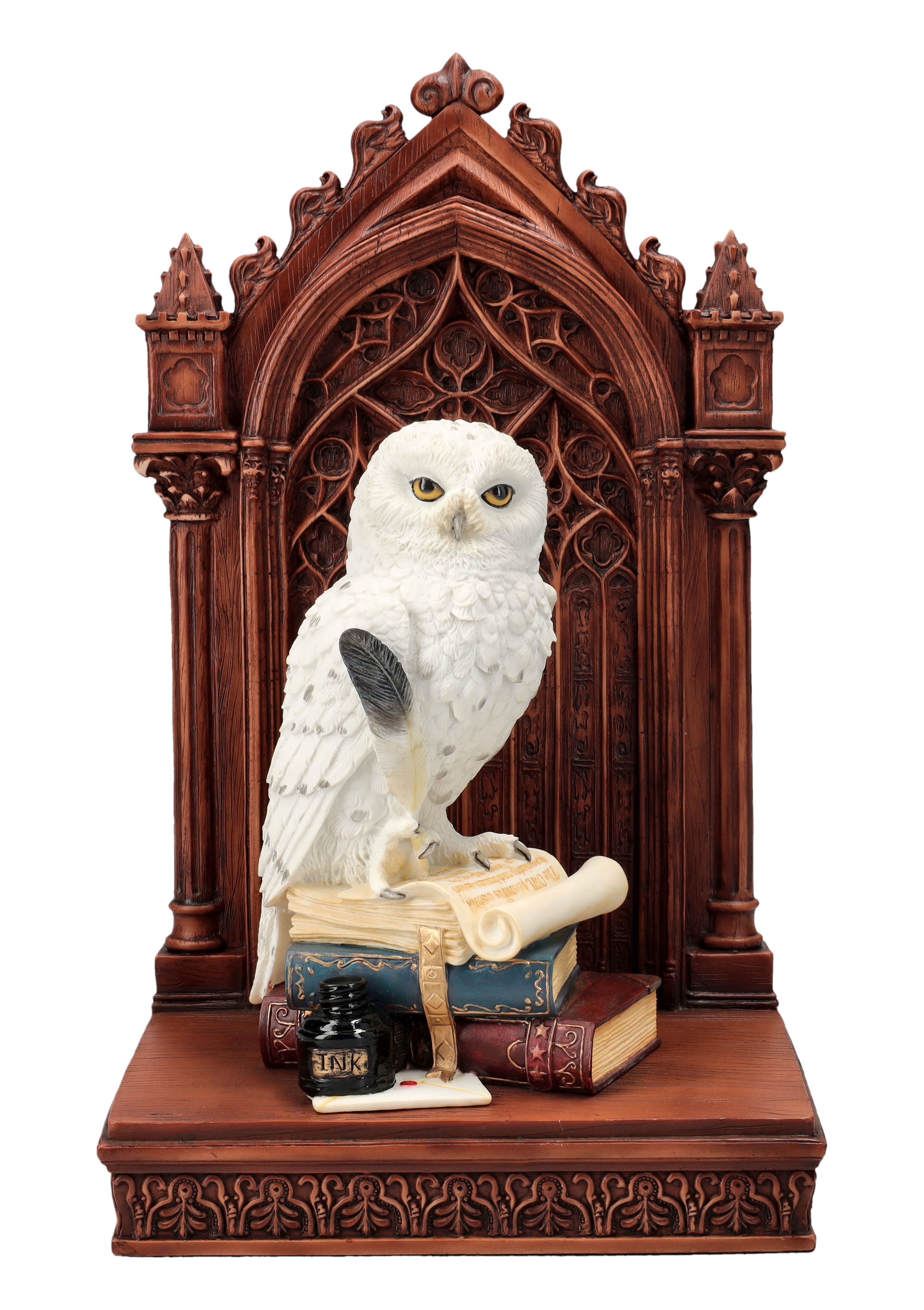 Figuren Shop GmbH Buchstütze Eule der Weisheit – Buchstütze Figur Gothic Deko Veronese 23.5 cm (1 St)