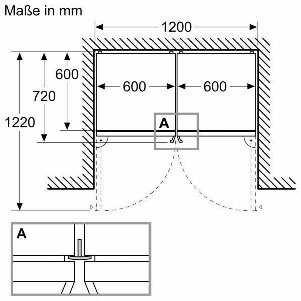 cm KGN39AIAT, 203 cm breit hoch, BOSCH 60 Kühl-/Gefrierkombination