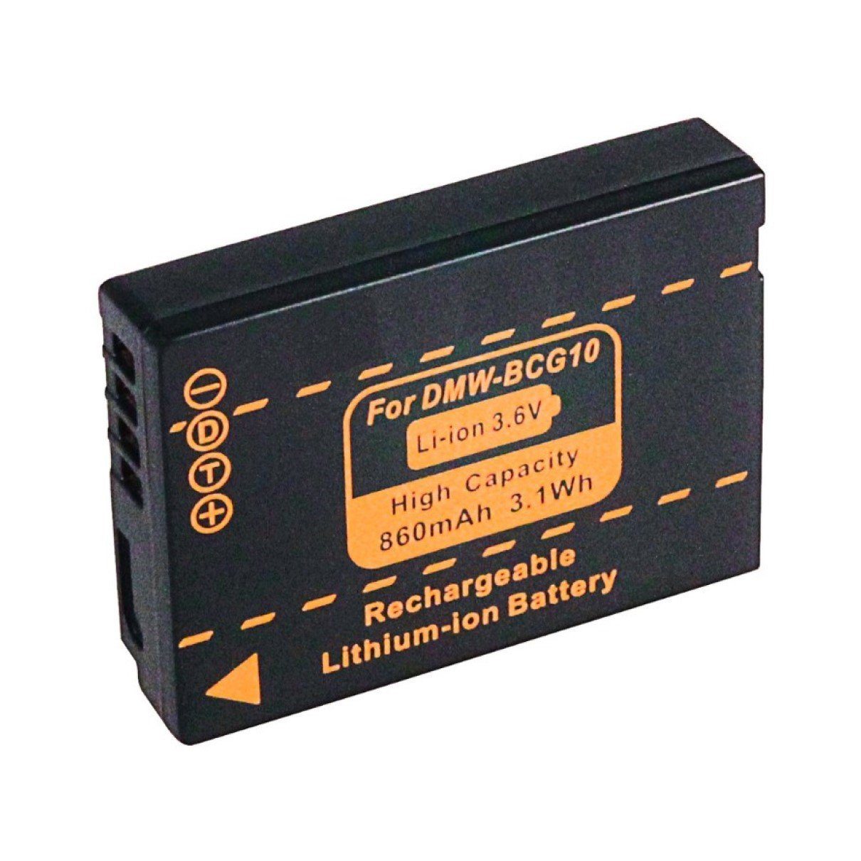GOLDBATT Akku für Panasonic DMW-BCG10E DMW-BCG10 Lumix TZ18 TZ22 TZ25 TZ31 ZX1 ZX3 DMC-TZ6 Kamera-Akku Ersatzakku 860 mAh (3,6 V, 1 St), 100% kompatibel durch maßgefertigte Passform inklusive Überhitzungsschutz