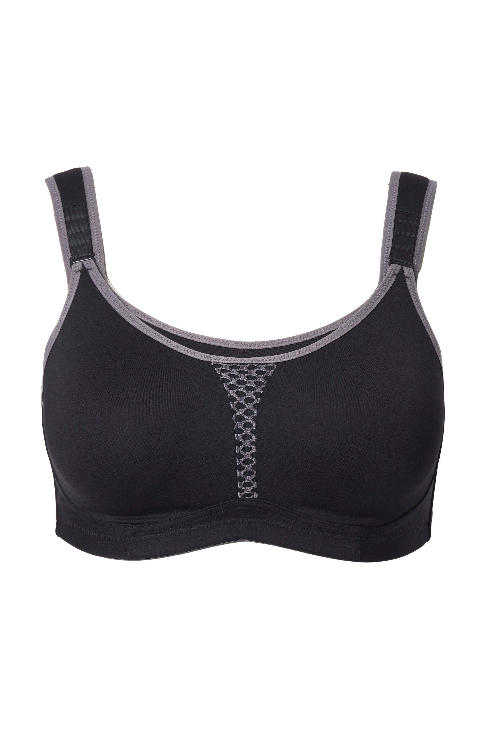 Ulla Popken Sport-BH Sport-BH ohne Bügel Mikrofaser Netz-Einsatz günstig online kaufen