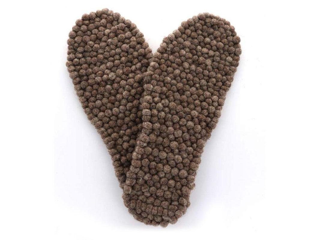 WoolFit Einlegesohlen Einlegesohlen aus Filzkugeln, handgefilzt und handvernäht