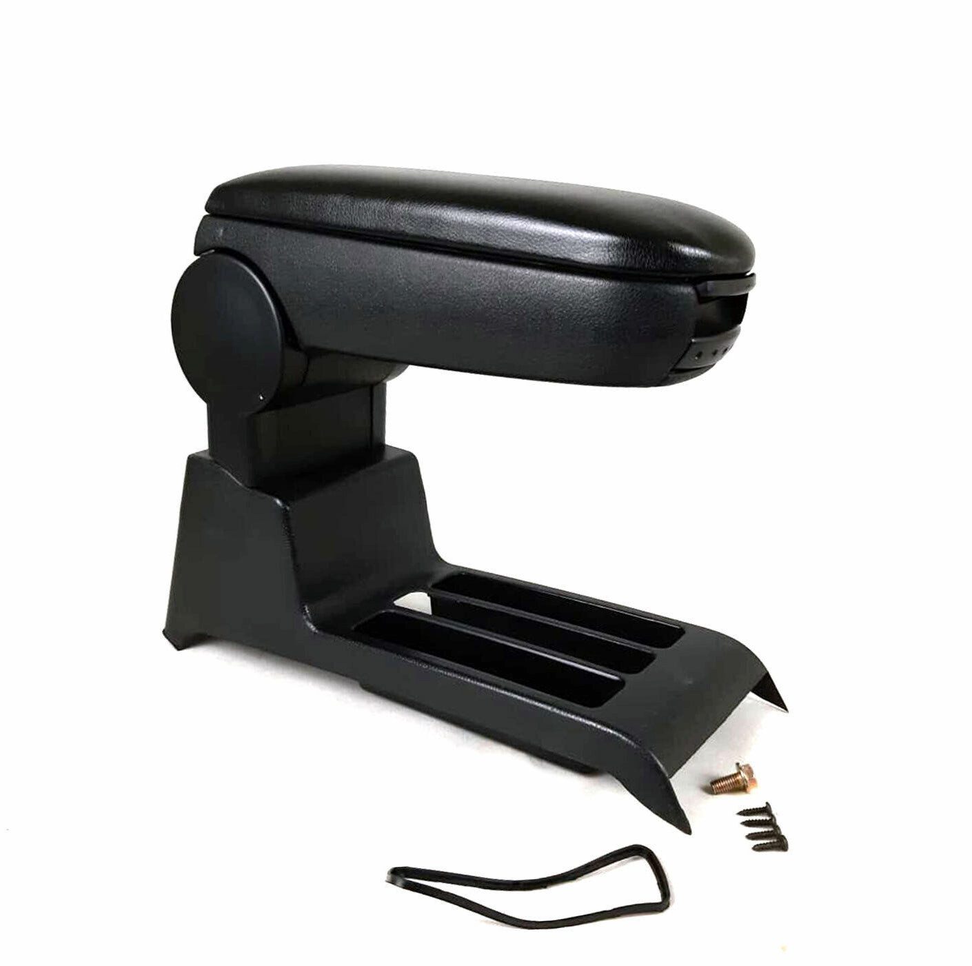 OMAC Armlehne Mittelarmlehne für VW Polo 2001-2009 PU-Leder ABS Schwarz, Langlebig,Multifunktional,Einfache Installation