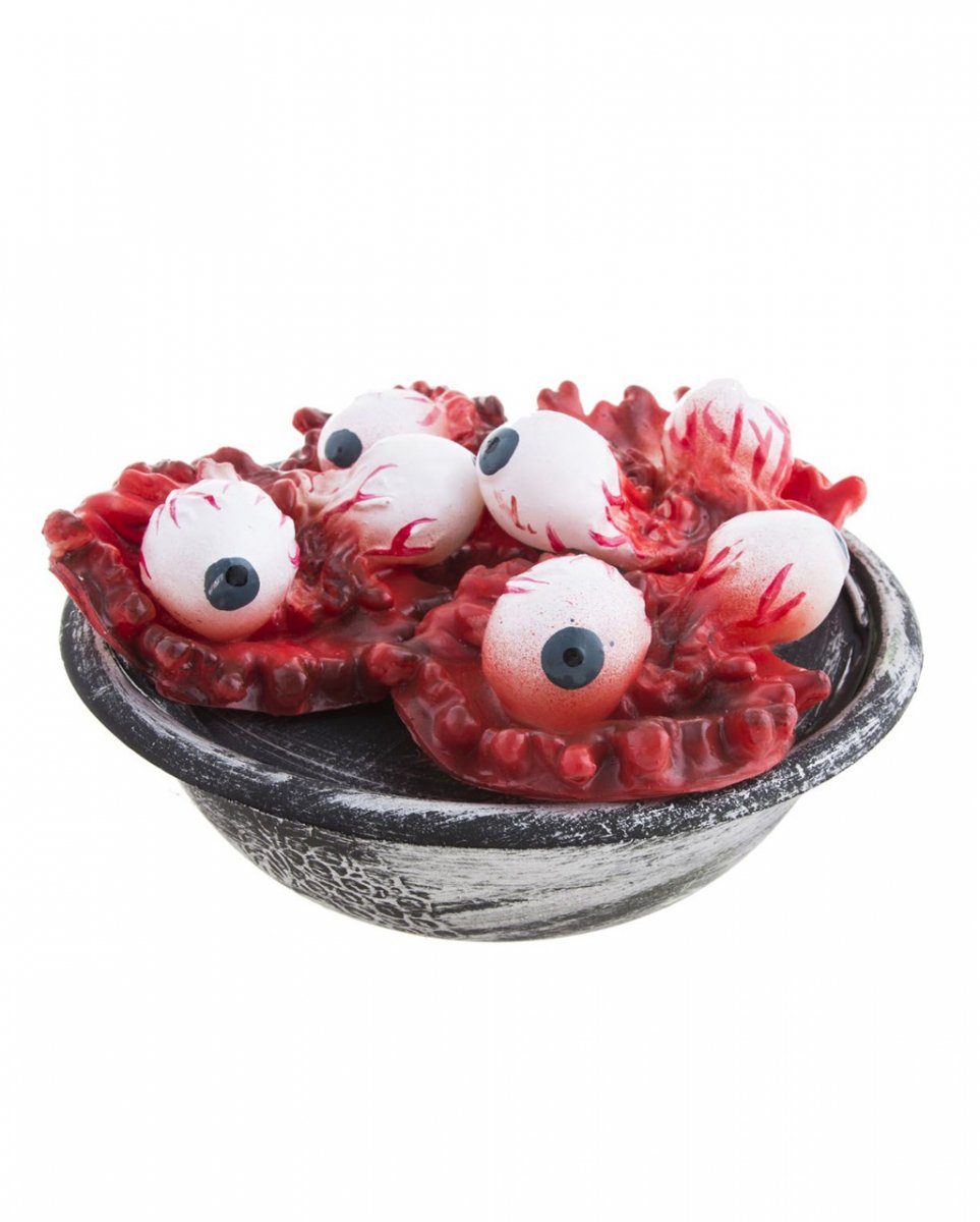 Horror-Shop Zombie-Kostüm Dessertschale mit blutigen Augen als Halloween Dek