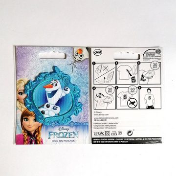 Disney Aufnäher Bügelbild, Aufbügler, Applikationen, Patches, Flicken, zum aufbügeln, Polyester, Frozen Die EisköniginOLAF - Größe: 7,3 x 7 cm