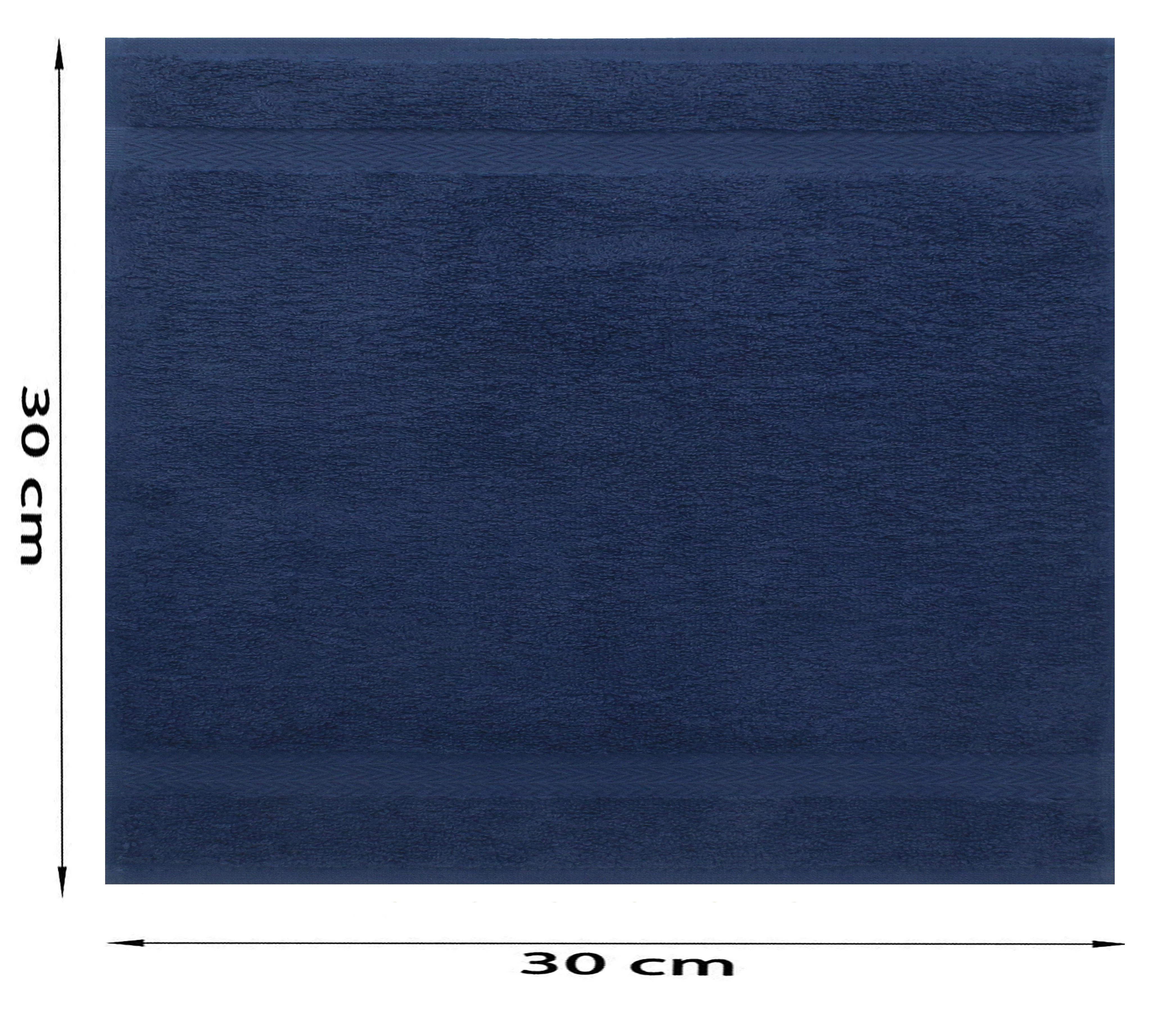 10 royalblau Seiftuch und Seiftücher Betz cm Baumwolle Seiflappen-Set Stück 30x30 Farbe 100% dunkelblau Premium