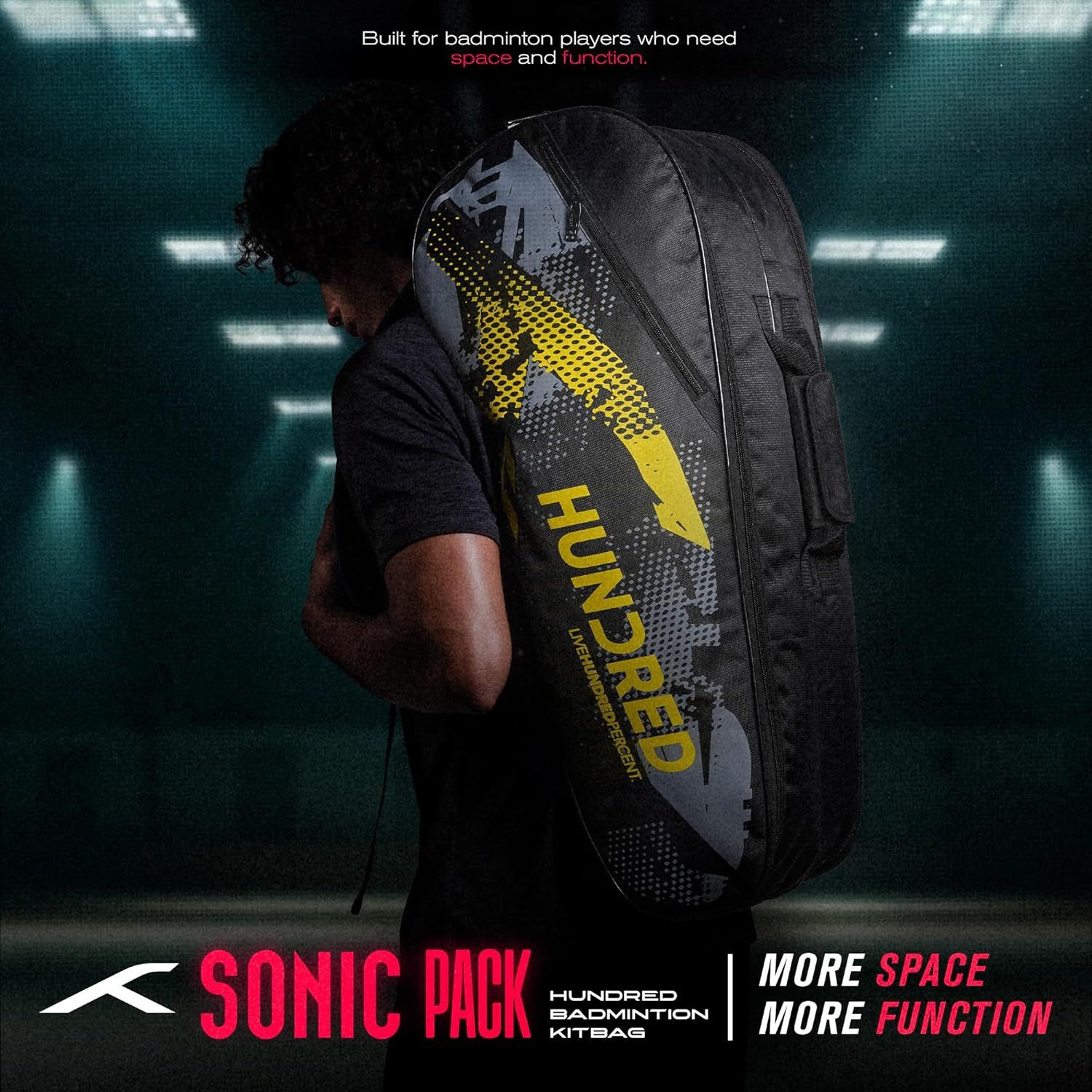 hundred Sporttasche Sonic Pack Badminton Sporttasche Groß Polyester Mehrfac günstig online kaufen