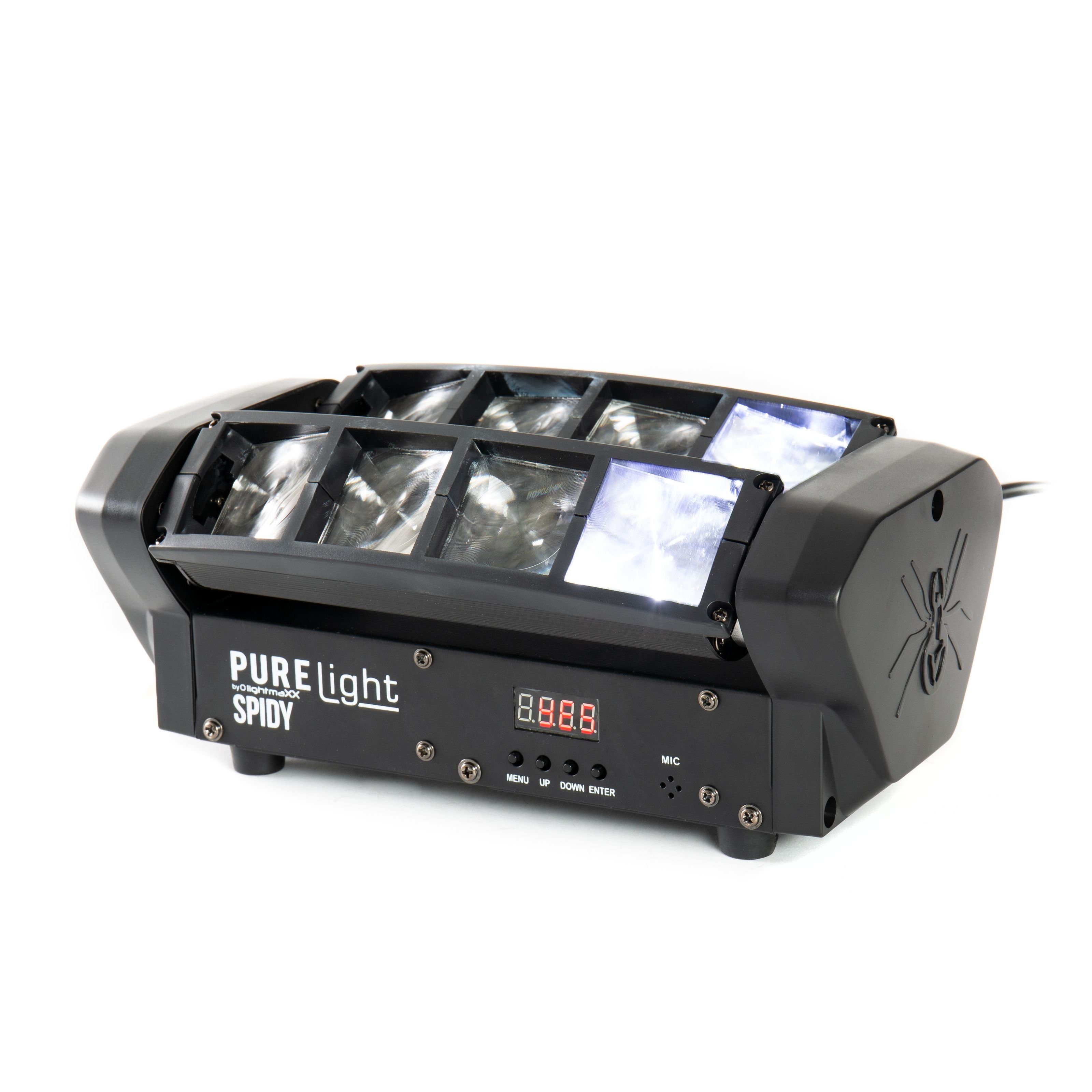 RGBW LED 8x 5W PURElight Discolicht, - Showeffekt Spidy CREE