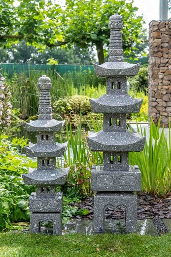 IDYL Gartenfigur »Granit Pagoda 3stöckig«, Granit ein Naturprodukt