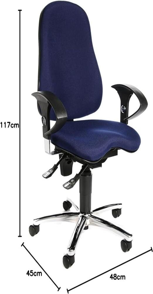 TOPSTAR Bürostuhl (Bürostuhl Schreibtischstuhl mit ergonomischer Bürostuhl, inkl verstellbarem Sitz), SI59UG26, Sitness ergonomisch: 10 Schreibtischstuhl