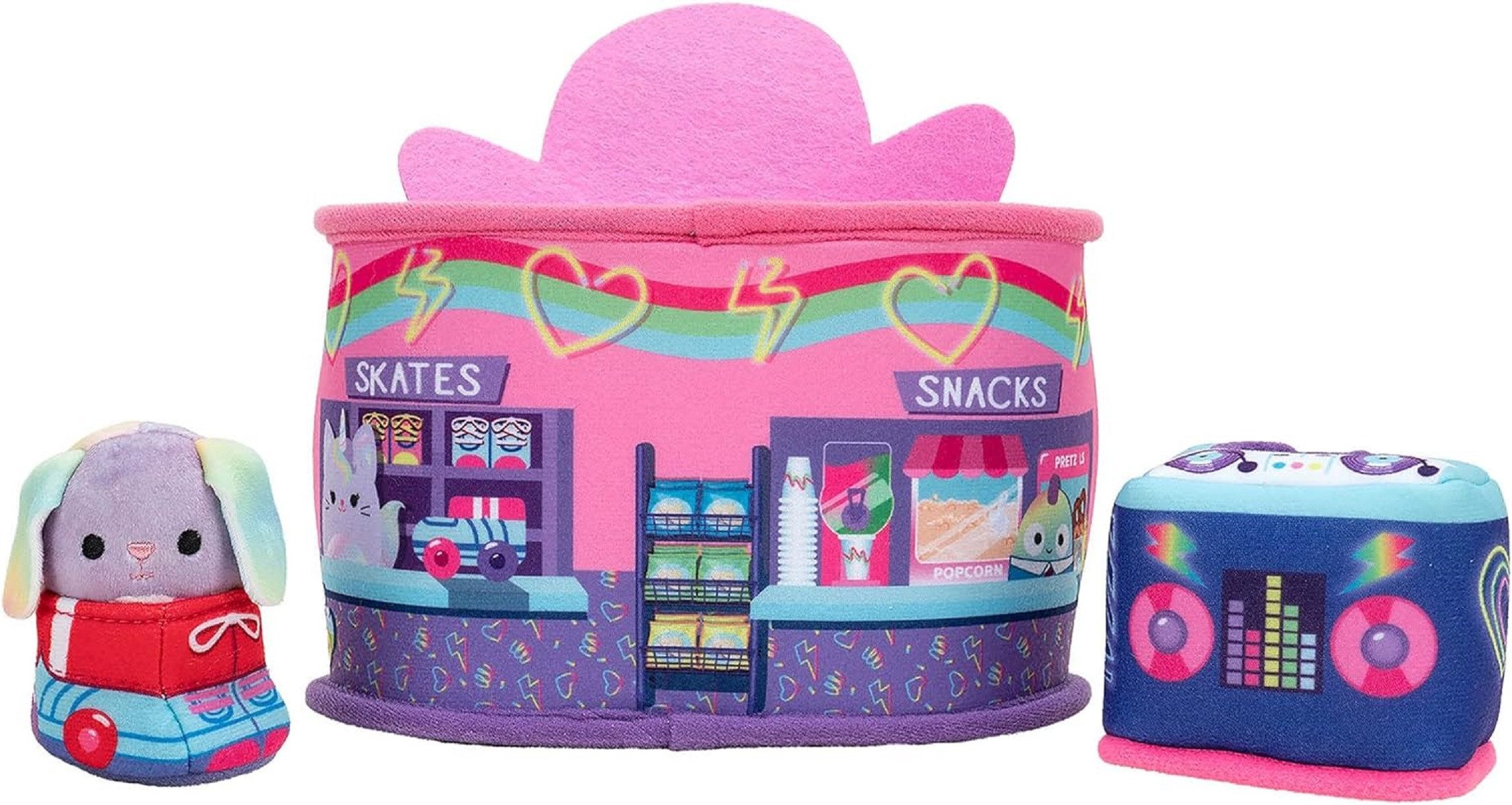 Squishmallow Plüschfigur Squishville Soft Playset Kuschel-Spielzeug weich Plüsch für Kinder (3-St)