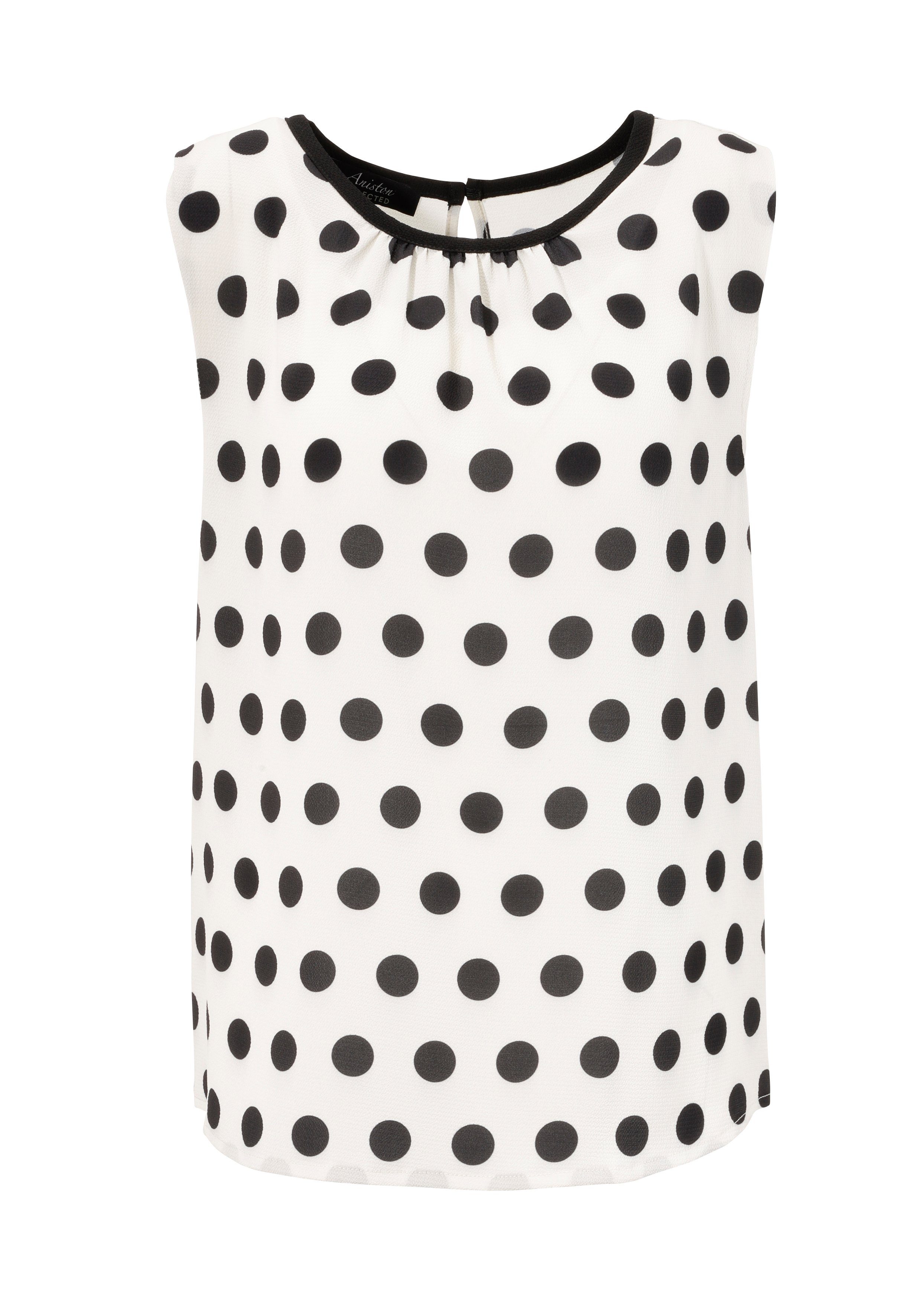 SELECTED KOLLEKTION elegantem mit Blusentop NEUE offwhite-schwarz Punkte-Druck - Aniston