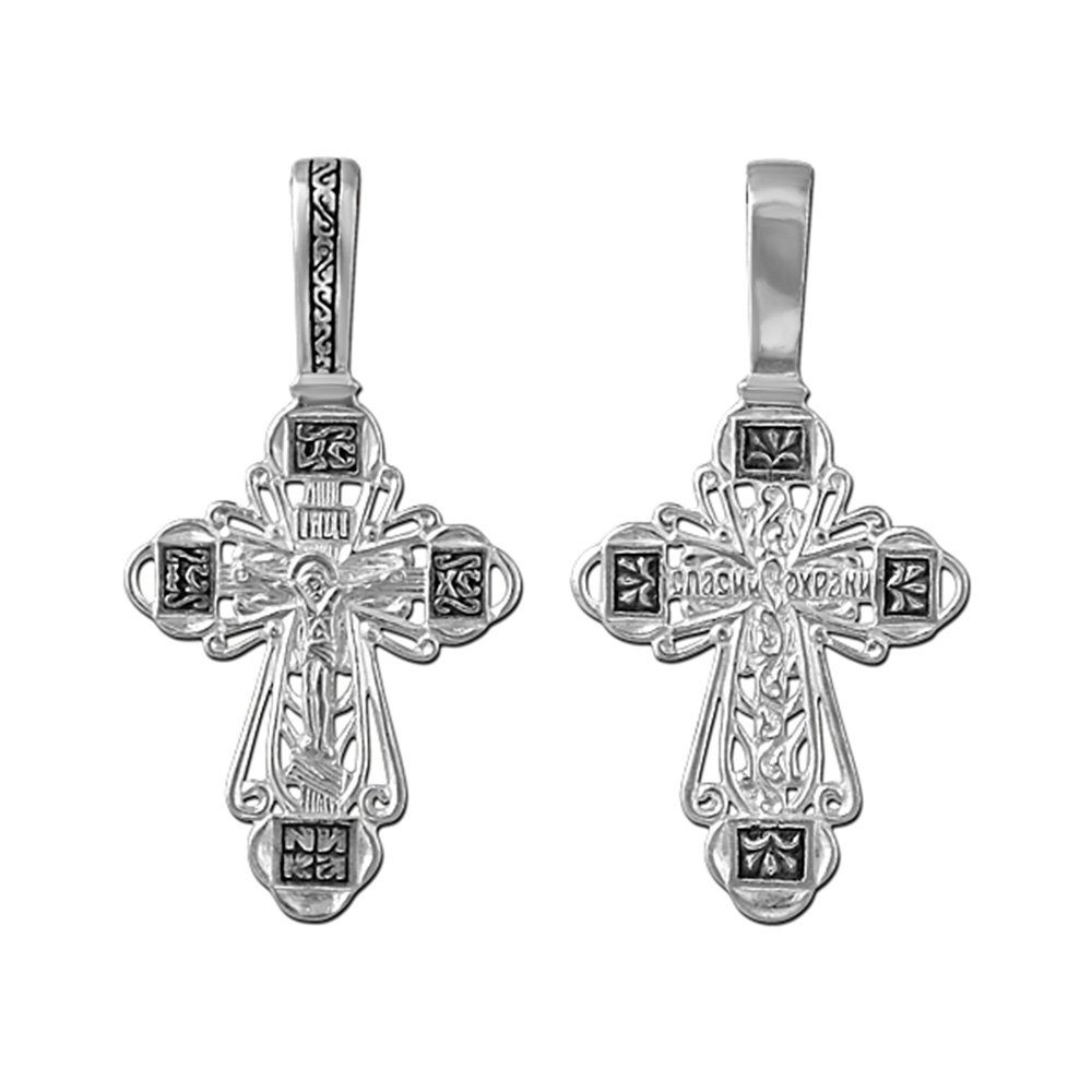 NKlaus Kreuzanhänger Sterling Silber Kreuz 925 Orthodoxe Anhänger Russi